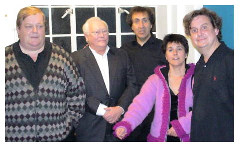 Gerard Schurmann with the Chilingirian String Quartet in 2005. Photo: Keith Bramich
